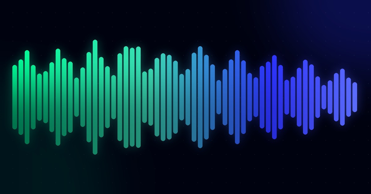 AI voice waveform illustration in Aixclerate brand colours